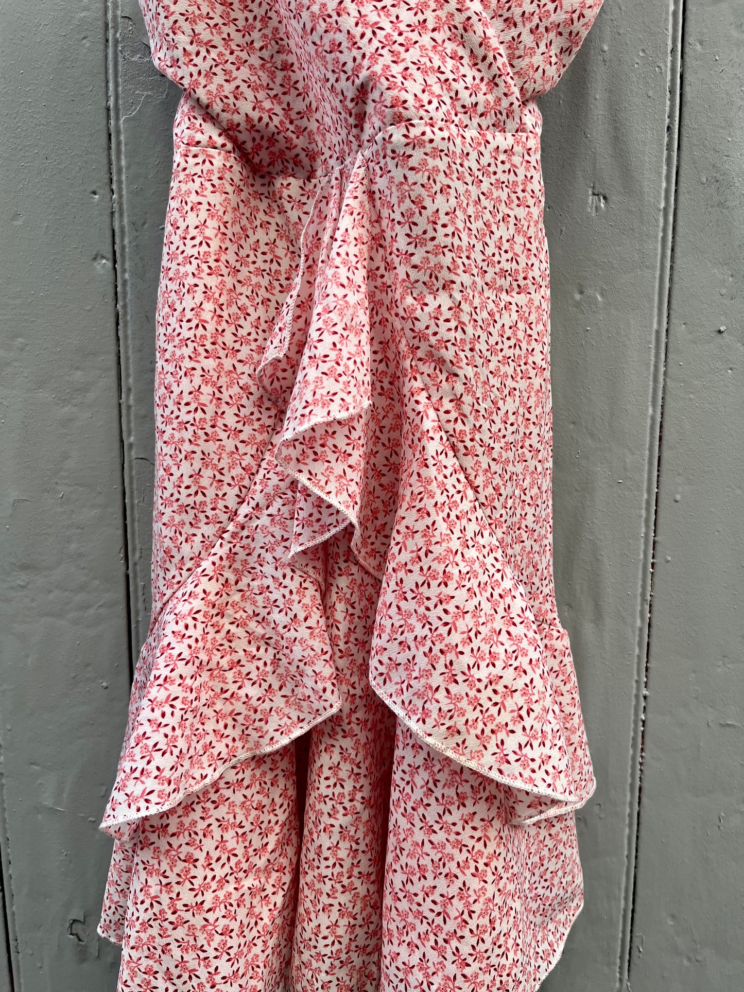 La robe rose à fleurs, SHEIN, taille 34